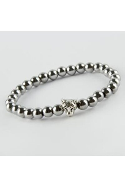 Peyless Brățară din piatră naturală hematită de 6 mm
