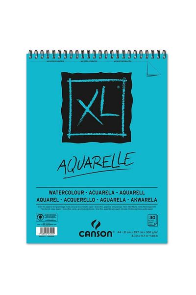 Canson A4 Xl Water Color Painting Book Spiral Aquarelle Picture Block 30 Pages 300 Grams