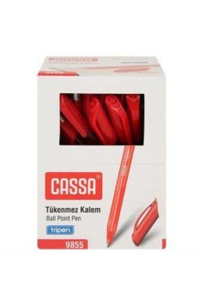 Cassa 9855 Red Ballpoint Pen 50 Pieces