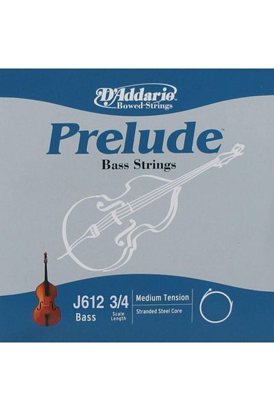 Daddario KONTRABAS سلك واحد، PRELUDE، D-(RE)، مقياس 3/4، MED