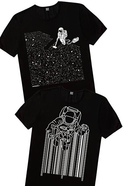 ROCKANDROLL Muški crni astronaut sa metlom, barkod Astro Eco paket od 2 komad...