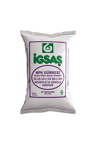 İGSAŞ 15 15 15 15so3 Süper Kompoze Taban Gübresi Kükürtlü 50kg