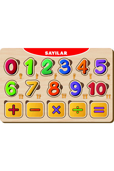 MAKETÇİNİZ Ahşap Bul Tak Eğitici Yapboz Sayılar
