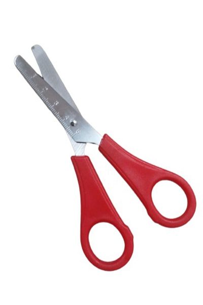 Mas Student Scissors with Ruler 12 Cm Red 1 Piece