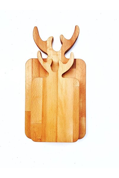 thegozdeaydogan Set of 2 Wooden Deer Cutting Board