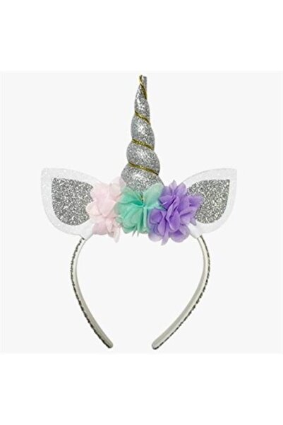 PARTİSERÜVENİ تاج يونيكورن فضي اللون