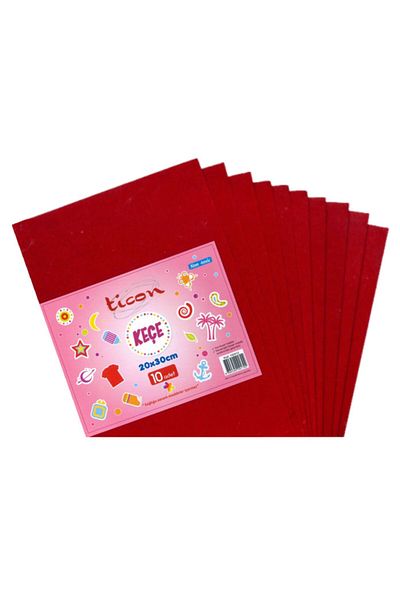 Ticon Red Felt 10 Pieces