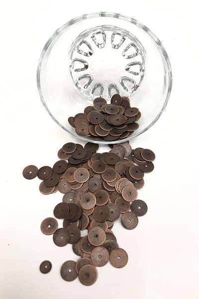 Hobigram Beads Assortment Copper Metal Sequins 9 mm – Special Design, Accessory, Quality Production, Eye-Catching Style – B