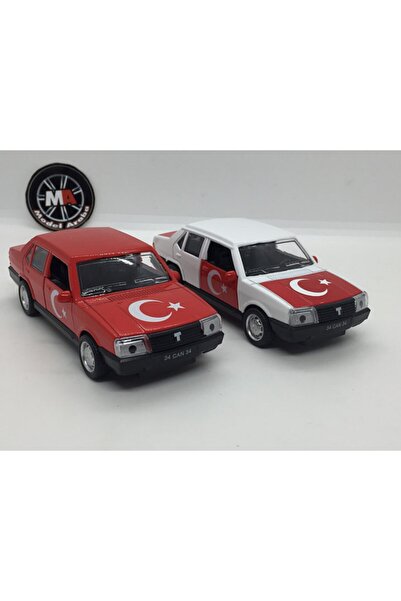 CAN OYUNCAK Tofaş Şahin 1/32 Ölçek Metal Araba Beyaz Türk Bayraklı