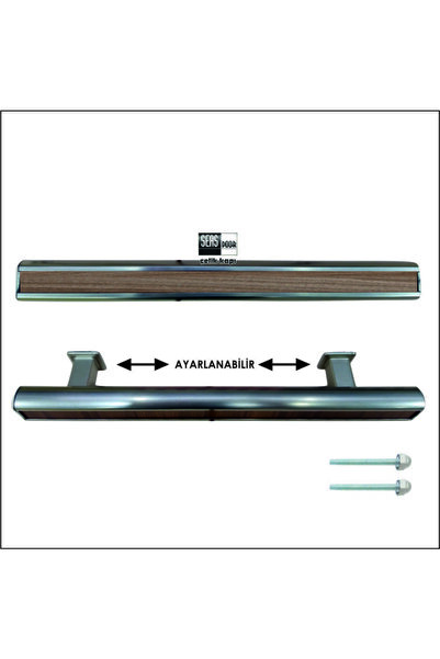 Seas Door Mâner de tragere a ușii din oțel reglabil cu distanță de gaură de 40 cm (culoare neagră)