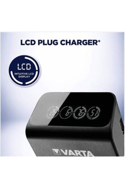 Varta Pil Şarj Aleti Şarjlı Lcd Plug Charger 57687