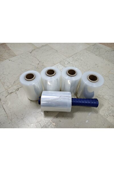 3DTÜKETİM Direksiyon Streci 300 Metre X 12.5 Cm - 5 Rulo Streç + Tutma Sapı -