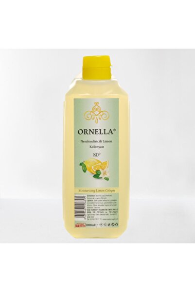 Nemlendiricili 80c Limon Kolonyası - 1000 Ml (1 Lt)
