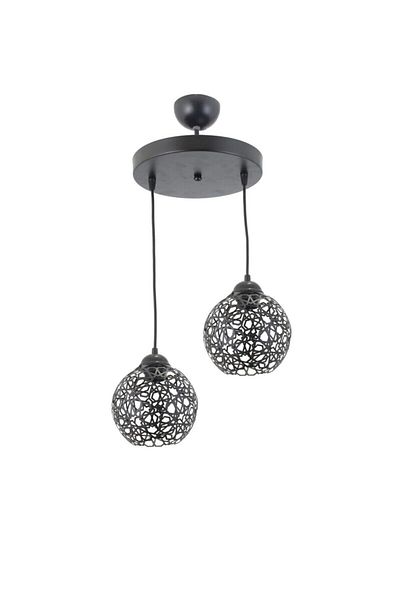 Lambadar Seljuk Ball Motif Star Wrought Iron Model Retro Rustic Pendant Lamp Chandelier