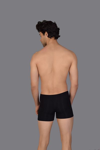 QUEANS Μαύρο ανδρικό καμισόλι Boxer - Ultra Soft Bamboo