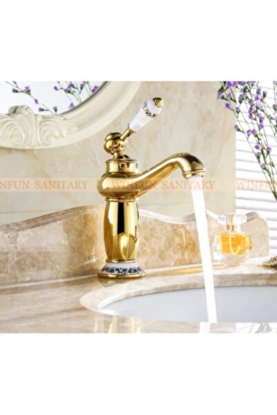 OEM صنبور حوض الحمام ذهبي ذهبي موديل جديد مع سيراميك