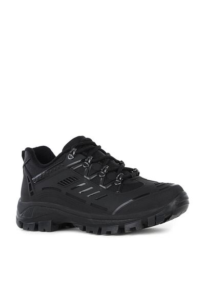 harlet Ανδρικές κοντές δερμάτινες μπότες Trekking Roller - Μαύρο