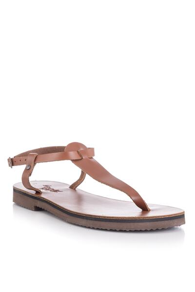 DaphneSandals صندل نسائي مصنوع يدويًا من الجلد الطبيعي بلون أسمر - صندل في ال...