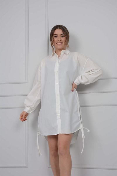 giyimmasalı White Shirt with Gather Detail