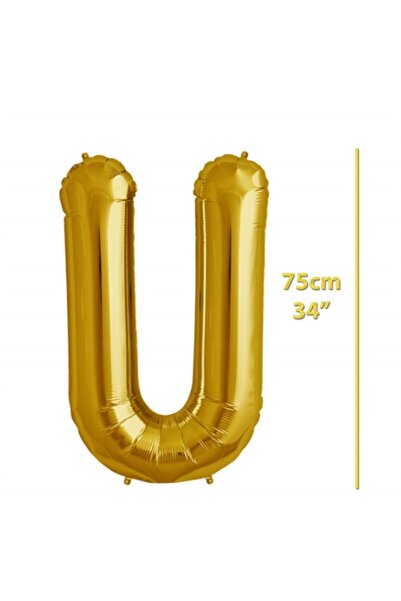 ikm balon بالون حروف فويل متوسط الحجم 75 سم ذهبي U