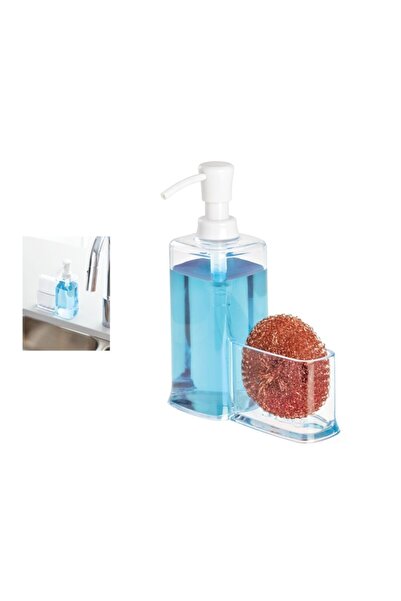 Bosphorus صحن صابون سائل أبيض مع إسفنجة قطعتين 15X7X20CM 470ML