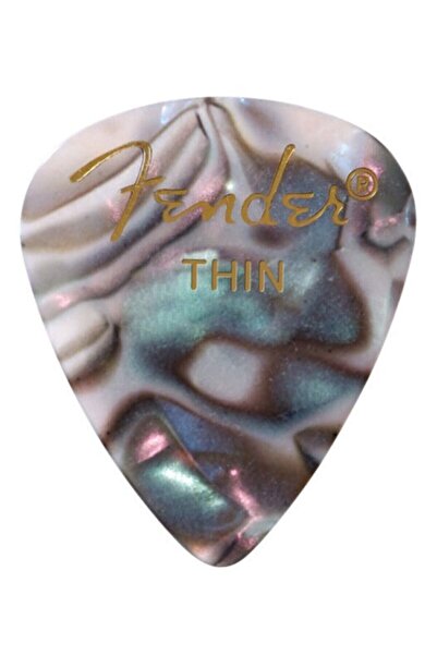 FENDER 351 Premium Celluloid Picks Abalone - Thin - 1 Adet Pena