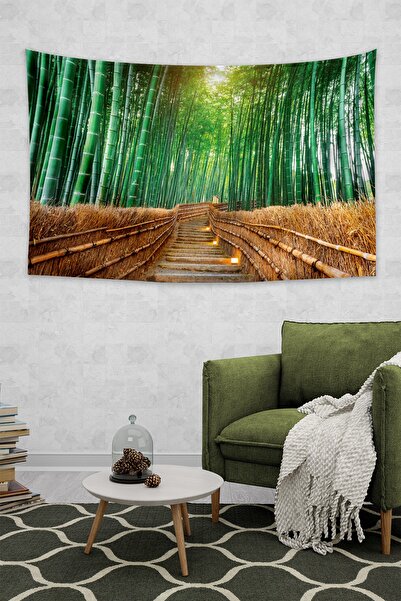 Vagonik Килим для стіни з бамбука з пейзажем 70x100 см