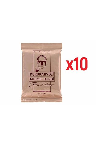 Mehmet Efendi 100 Pieces Cut Turkish Coffee - Pack of 10