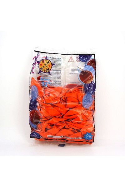 HBK Orange Decoration Balloon 100 Pieces