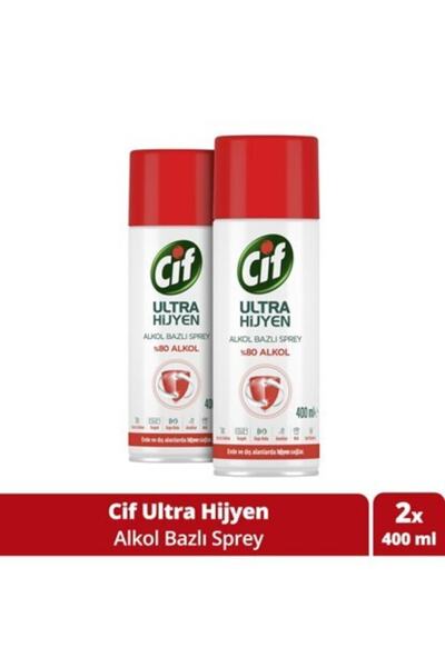 Cif Ultra Hijyen Alkol Bazlı Sprey 400 Ml X 2 Adet