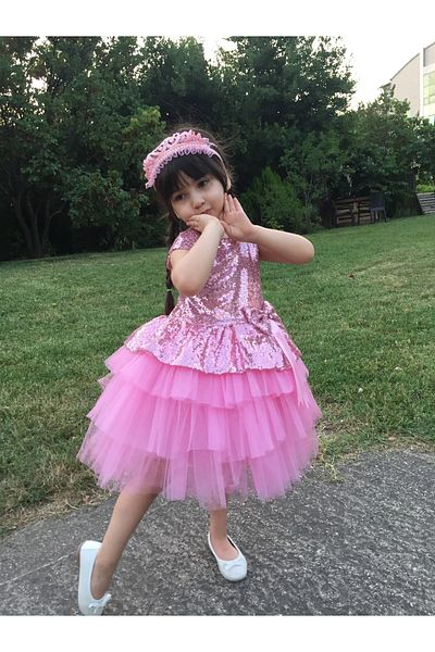 Sevimlice Kids Ziua speciala de zi de nastere Rochie de seara pentru copii Rochie cu paiete