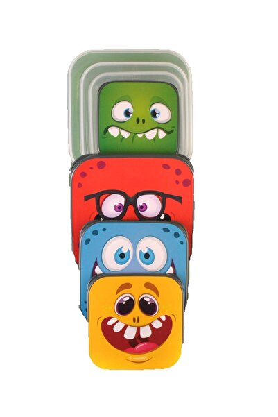 HOBBY LİFE 4-Piece Square Funbox Storage Container