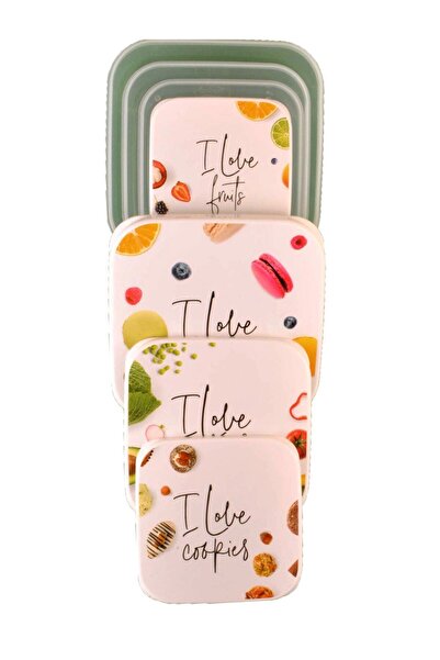 HOBBY LİFE 4-Piece Square Funbox Storage Container