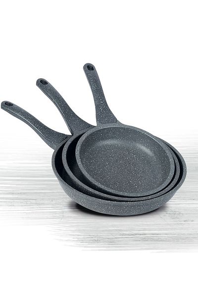 ThermoAD 3-Piece Gray Granite Pan Set