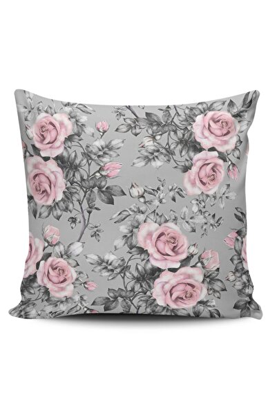 Alkan Homes غطاء وسادة مطبوع رقميًا على شكل وردة