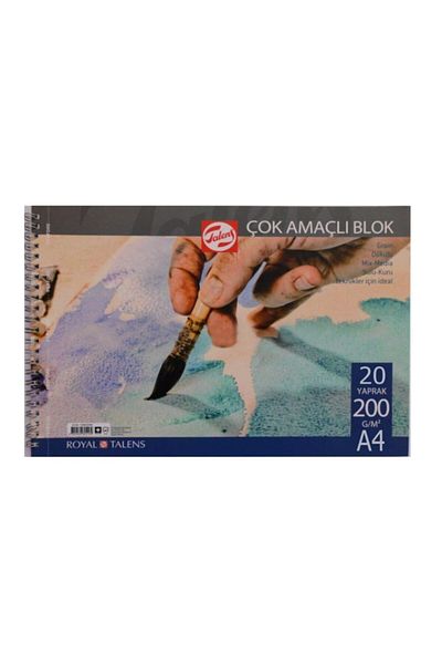 Royal Talens Talens Multi-Purpose Block Painting Drawing Notebook (a4) 200gr 20 Pages