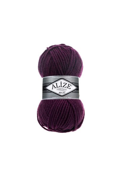 Alize Süperlana Maxi Hand Knitting Yarn (Συσκευασία 5) 111-δαμάσκηνο