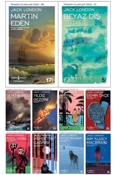TÜRKİYE İŞ BANKASI KÜLTÜR YAYINLARI Jack London Set 10 Kitap