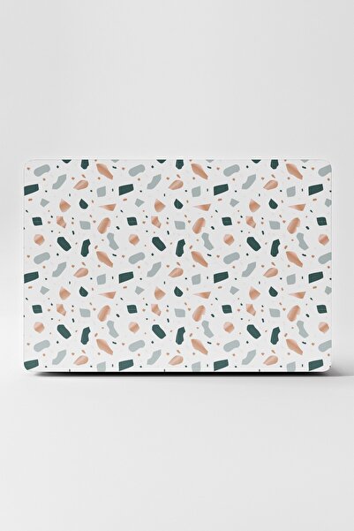 TUGİBU Laptop Sticker Kaplama Notebook Macbook Soyut Desenli Beyaz
