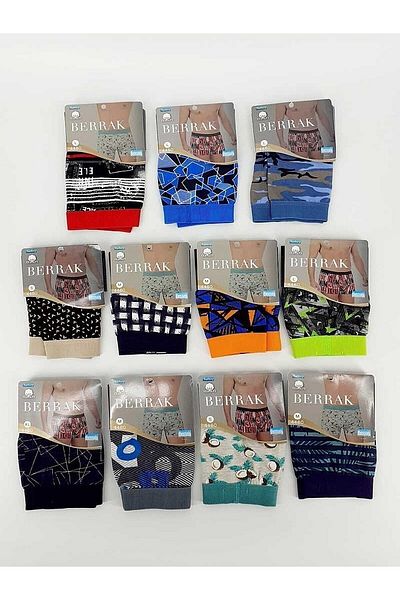 Berrak Ανδρικά Boxers με Μικτά Σχέδια 7 Συσκευασία
