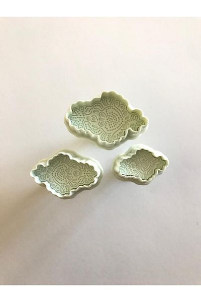 DALKIR GIDA Lace Pressed Snatch Motif 3-Piece Cookie Mold