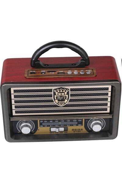 M90 113-bt Ahşap Görünümlü Fm Radyolu Bluetooth Mp3 Müzik Çalar