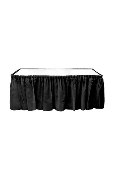 Roll-Up Kikajoy Black Plastic Table Skirt 75x426 Cm