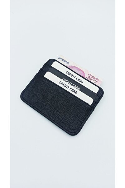 ÖZTÜRK DERİ Men's Mini Black Card Holder