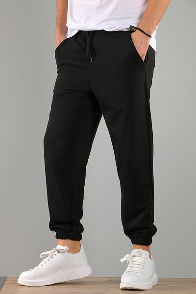 AMAZING CRASH Μαύρο Basic Sweatpants - Με Ελαστικό Πόδι M