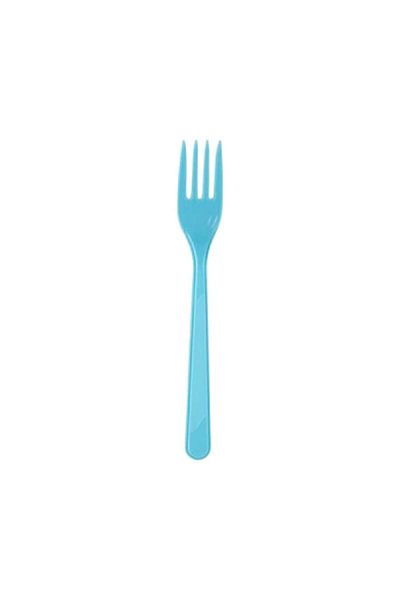 PapatyamPartiEvi Plastic Fork Blue 25-Pack
