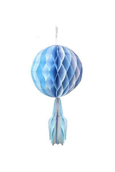 Genel Markalar Süs Petek Ponpon Beyaza Mavi Adet:1 Set- Kl:200 En:30cm Boy:50cm