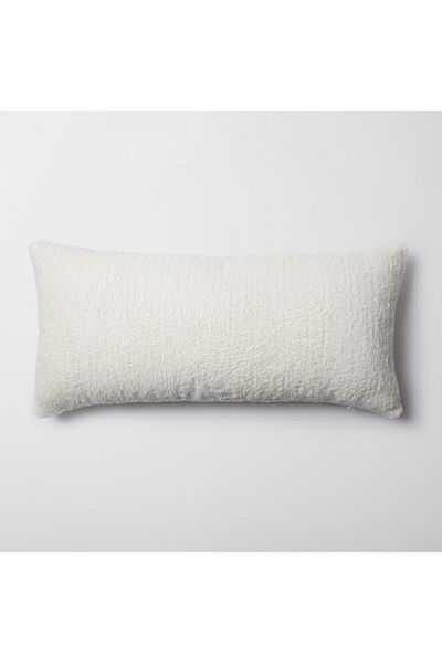 Fineroom Living "Cozy" - Sheepskin Textured Feather Throw Pillow 35x70 (INCLUDED INSIDE PILLOW)