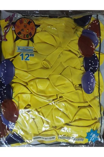 HBK Yellow Decoration Balloon 100 Pieces