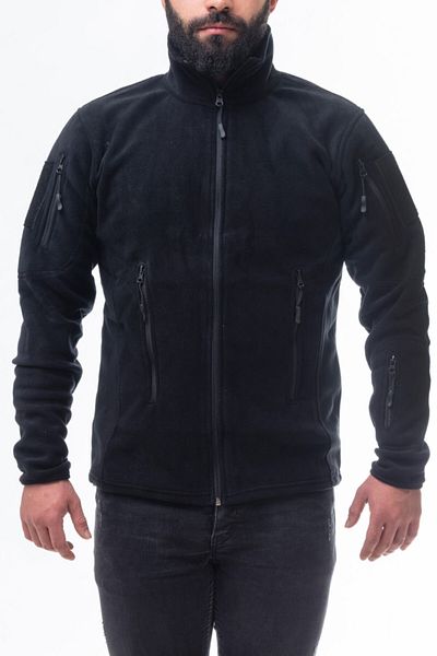 özmertaskerimalzeme Tactical Fleece Coat Military 5-Pocket Tactical Coat Black Slim Fit